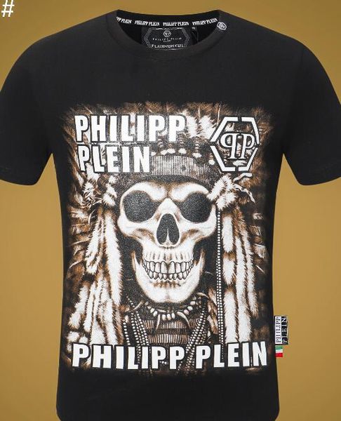 

new men's t-shirt short-sleeved cotton skull print t-shirt round neck slim t-shirt men's fashion pullover skateboard g41, White;black