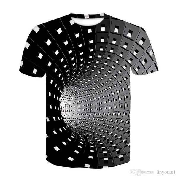 

3d t shirt men women whirlpool print funny summer hip hop streetwear tee shirt homme, White;black