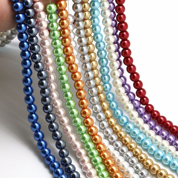 // 1 Fil de 65 Perle en corne 6 mm