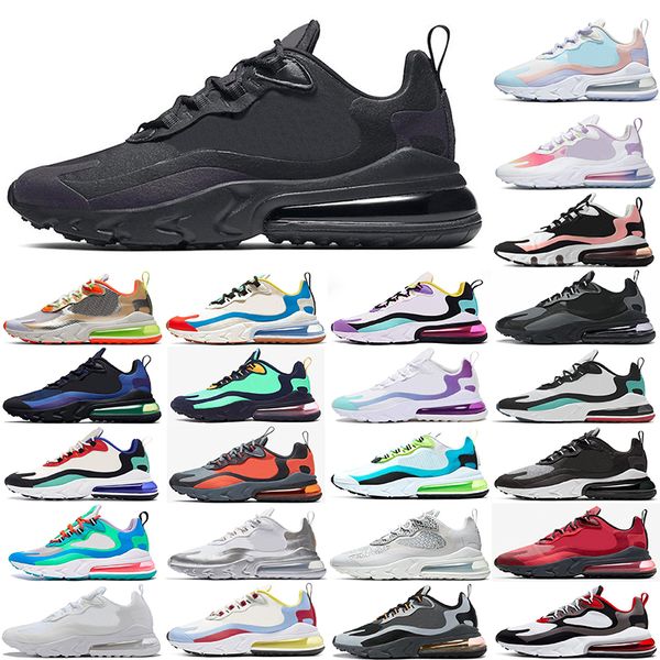 

react eng flair cushion mens running shoes bauhaus optical triple black fashion women men trainer breathable sports sneakers us5.5-11