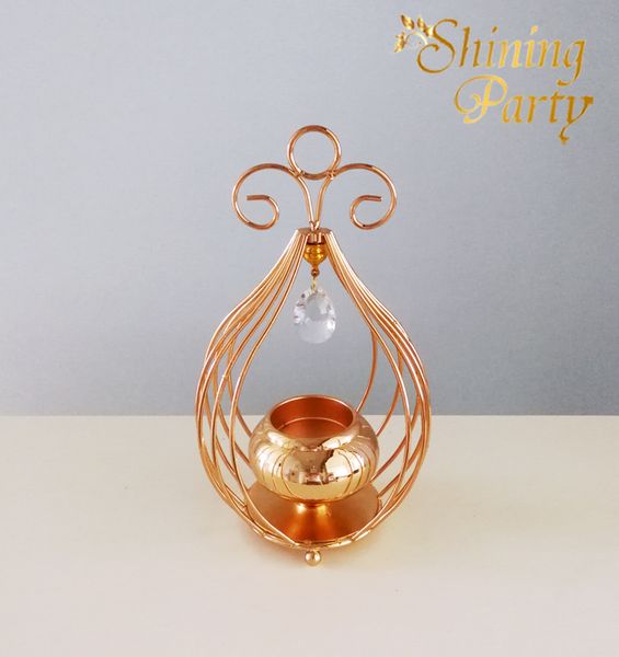 

pumpkin metal candle holder gold color wedding centerpiece candlestick wedding party christmas home decoration ship