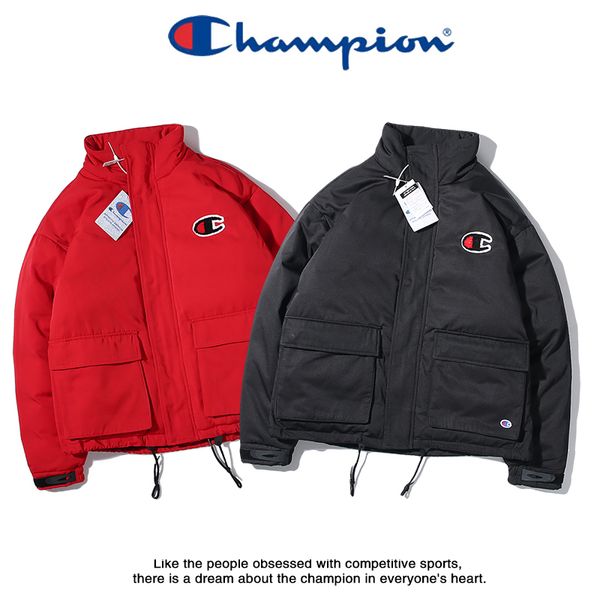 

champions goose men down jacket brand luxury locomotive slim fit cotton designer fashion quality washed cotton micro-bomb couple down jack, Black