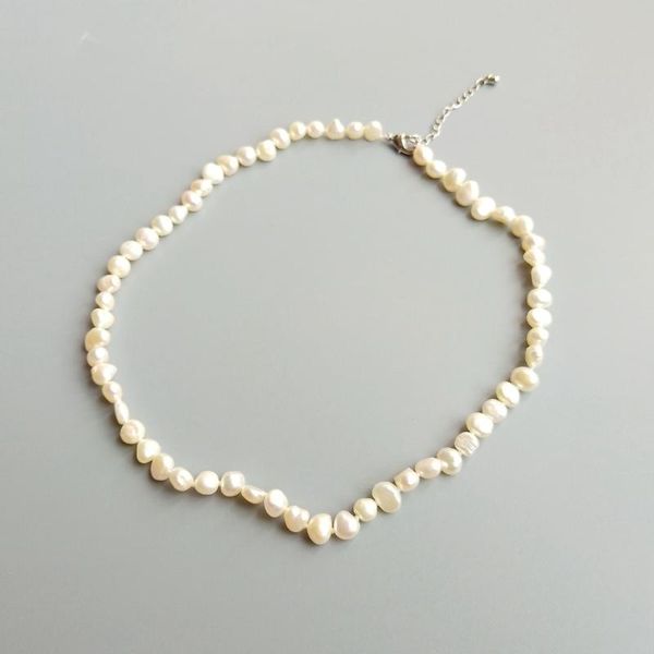 

лили ювелирные изделия real пресной воды pearl барокко многоцветный ожерелье ручной работы ювелирные изделия для женщин подарочные dropshipp, Golden;silver