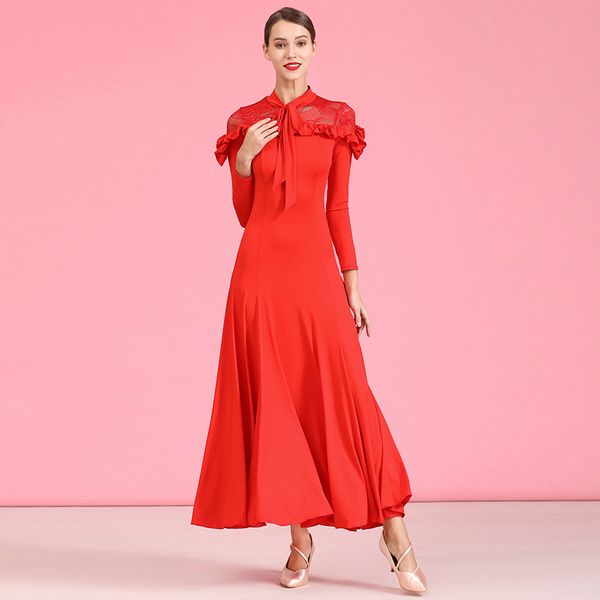 

ballroom dance competition dress dance ballroom waltz dresses standard dress women, Black;red