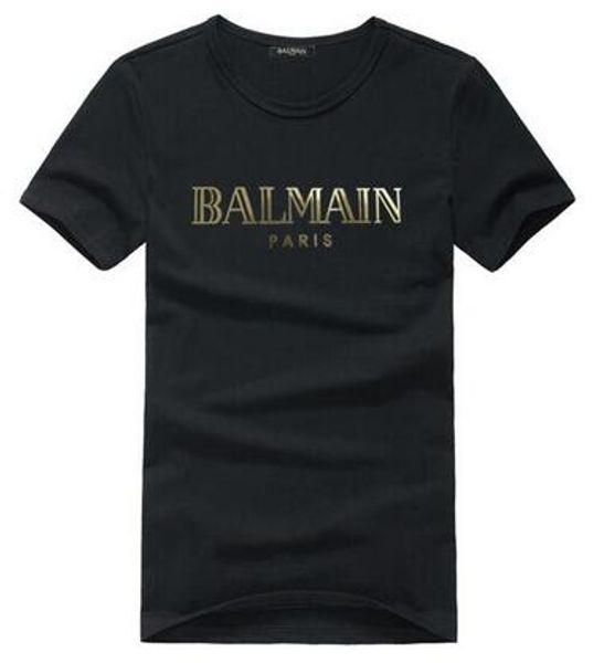 

new aaa balmain designer tshirt men letter print brand white blue black summer tee shirt short sleeve casual famous, White;black