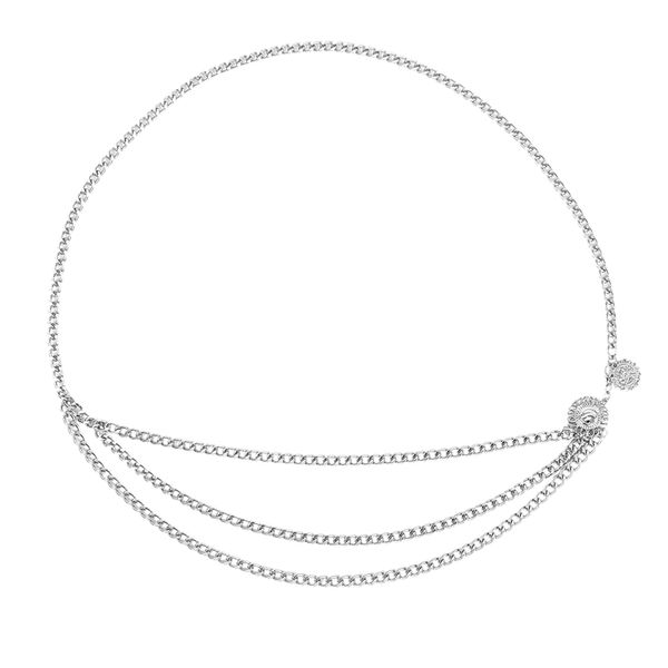 

женщины металлические цепи ретро пояса высокой талией hip монет подвески waistband body chain silver