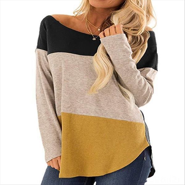 

women's autumn long sleeve stitching cashmere sanding women's autumn long sleeve stitching t-shirt cashmere sanding t-shirt top, White