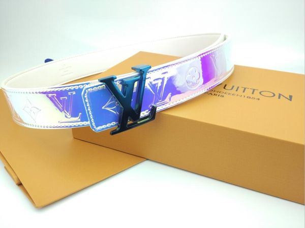 

the european and american fashion belt width is 3.8 cm men luxury belt designer belt brand 1i louis belt i1, Blue;purple