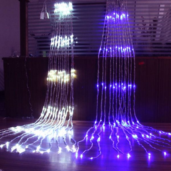 

6mx3m 640 led water flow snowing effect curtain led waterfall string lights 3mx3m christmas xmas wedding party background garden 110v-240v