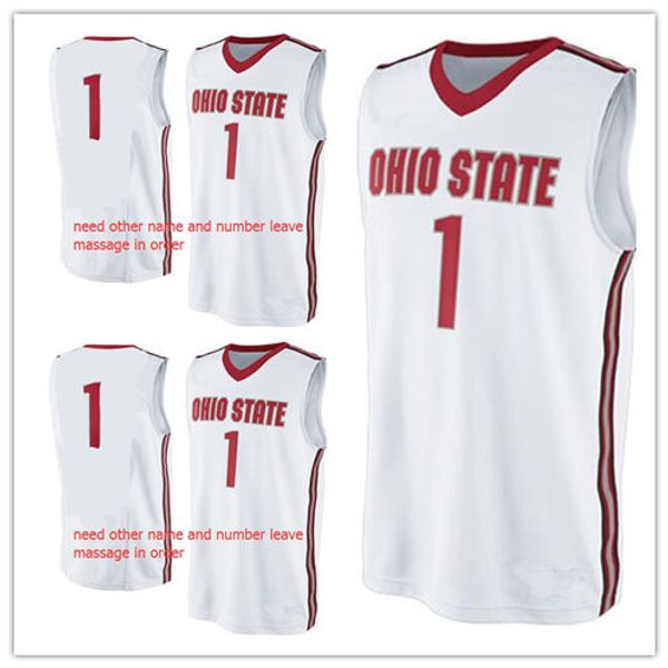 

custom made # 1 ohio state buckeyes college man women youth basketball jerseys size s-5xl any name number, Black;red