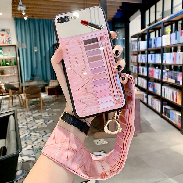 

makeup mirror eye shadow box phone case for iphone 11 pro 6 6s 7 8 plus all inclusive anti-fall hard cover xs max xs xr x