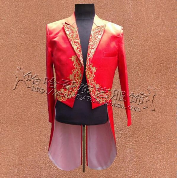 

embroidery clothes men tuxedo suits designs masculino homme terno stage singers jacket mens blazer dance star style dress punk, White;black