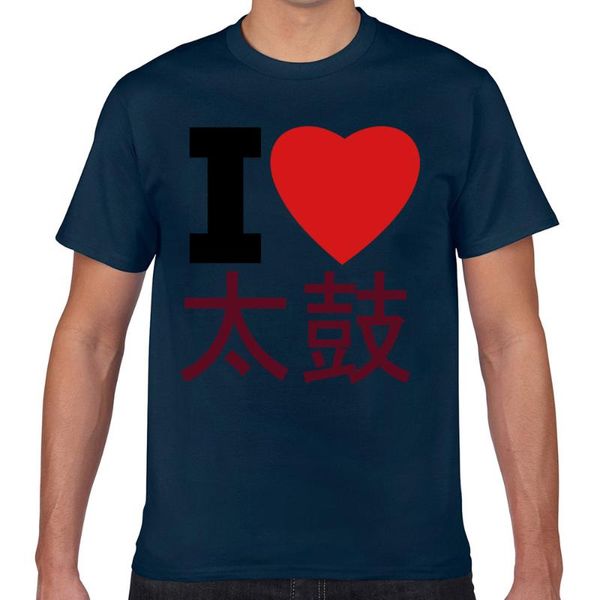 

t shirt men i love taiko fashion white custom male tshirt, White;black