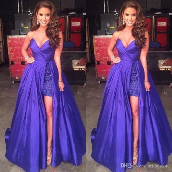 

2019 purple prom dresses sweetheart side split satin lace gorgeous formal evening dress sweep train custom made cocktail party dresses, Black;red