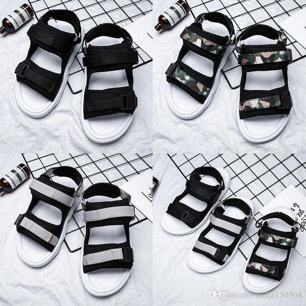 

brand designer slippers man women lovers casual shoes beach sandals outdoor beach slippers hip-hop street sandals flip flops, Black