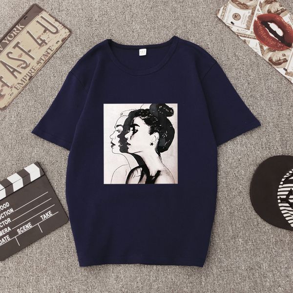 

women designer clothes designer shirt new korean polyester print ulzzang sleeved women female loose bottoming plus size tee shirt femme, White