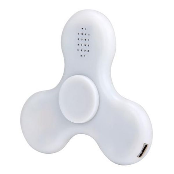 

fidget hand spinner led light bluetooth speaker music focus toy - white