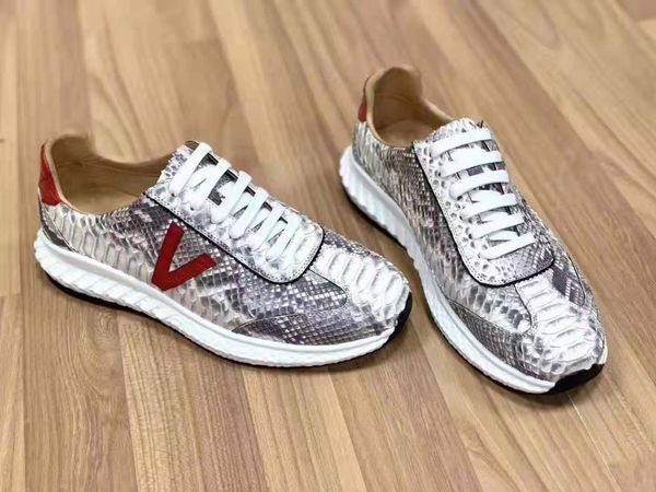 

latest genuine real genuine python skin men shoe nature beige color high end quality snake skin sneaker for men cow lining, Black