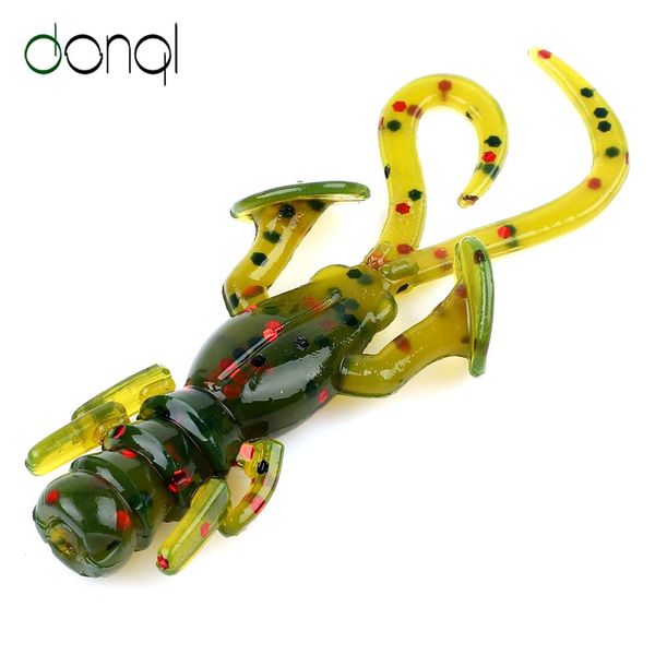 

donql 10pcs/lot silicone fishing lure larva soft baits 50mm 2g easy shiner wobblers swimbait worm lures carp fishing tackle oyuid