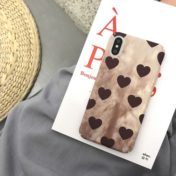 

retro wine red love phone cases surface matt for iphone xs max pc hard cell phone case for iphone 6 7 8 plus