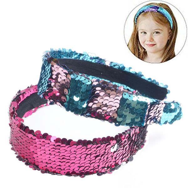 

explosion models flip double-sided sequins headband headband hair band hair accessories bracelet mermaid, Slivery;white