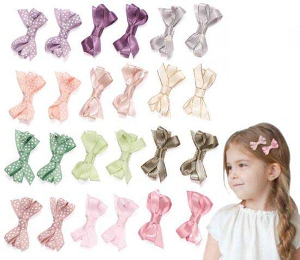 24 colori accessori per capelli bambina moda stile lolita pois fiocco barrette ragazza accessori per capelli fascia per capelli