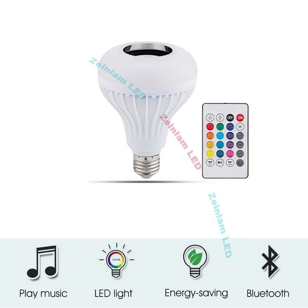 Intelligente Glühbirne, kabellose Steuerung, Musik-LED-Leuchtmittel, RGB-24-Tasten-Fernbedienung, 12 W Bluetooth-Lautsprecher, LED-Leuchtmittel mit USB-Funktion und USB 3.0-Funktion