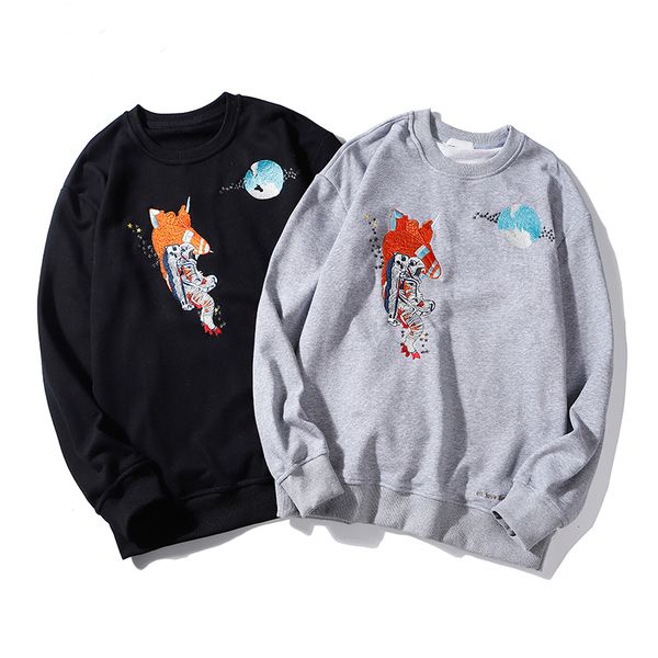

новое прибытие мужская женская мужская негабаритные модельер hoodie роскошные перемычка марка толстовка повседневный простой стиль 2 цвета b, Black