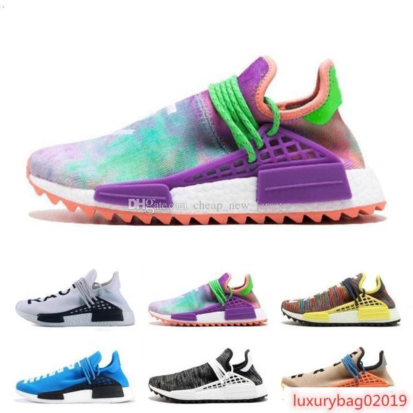 

дизайнер human race след кроссовки pharrell williams х бегун nerd черные желтые белые женщины мужских тренеры спортивные кроссовки eur 36-47