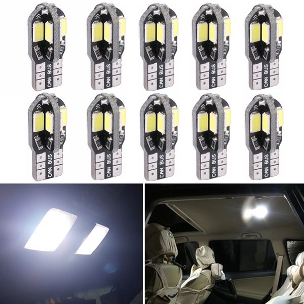 

10x canbus w5w t10 led bulbs white car interior lights trunk lamp for gmc sierra 1500 yukon acadia savana terrain envoy canyon