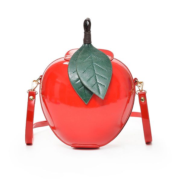 

2020 new cute cartoon bags apple shape shoulder bag for girls mini bags personality purse fashion messenger bag #g2