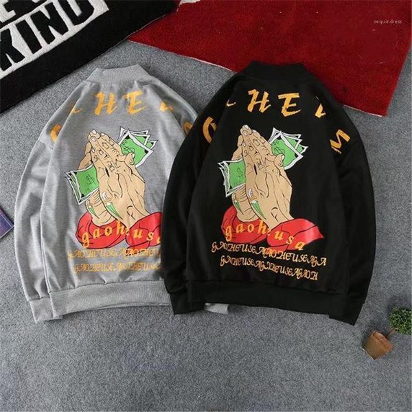 

дизайнер флис свободные толстовки зимняя мода мужские хип-хоп топы бренд мужские толстовки, Black