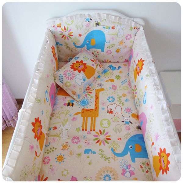 

promotion 6/7pcs baby crib bedding bumpers sets for sale,baby bedding set,duvet cover ,120*60/120*70cm
