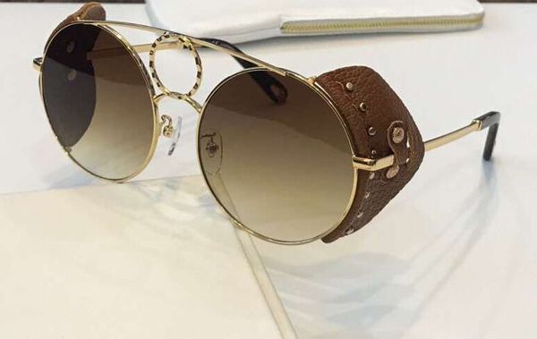 

with gold sunglasses brown sonnenbrille gradient eyewear round and women sunglasses leather/brown box glasses new 148sl mwhmv, White;black