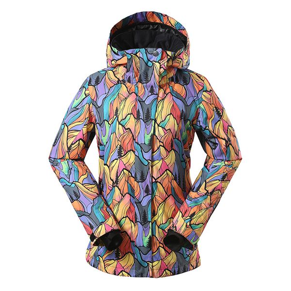 

gsou snow brand women's ski suit winter outdoor windproof waterproof breathable ski jacket warm wear-resisting cotton clothes