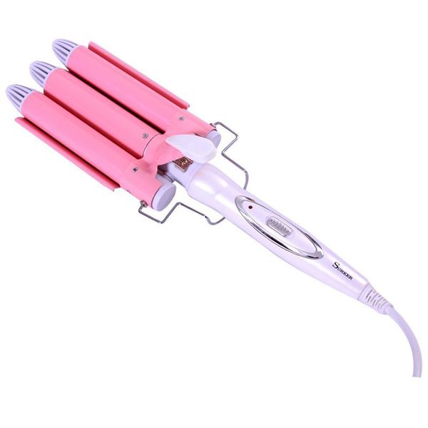 

surker jd-016 three stick curlers egg roll head 3 tube ceramic curling iron eu plug