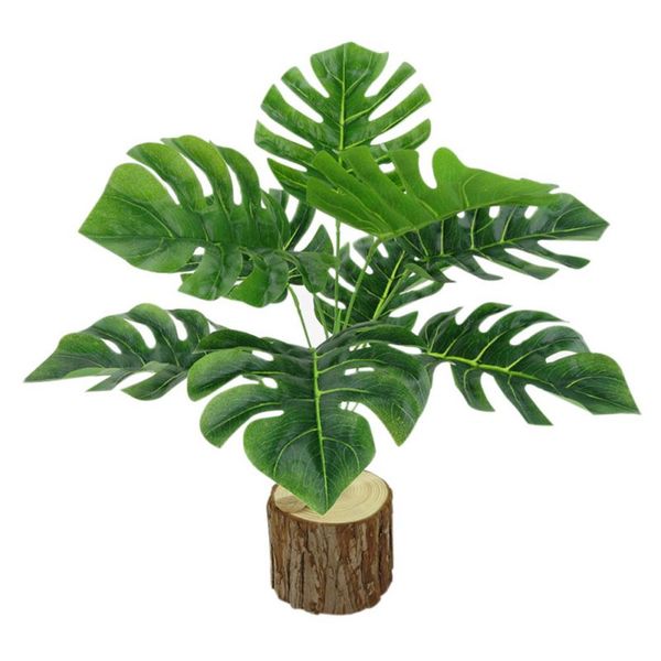 

9 turtle leaves octagonal leaves artificial plants decorative plants wall flowers and plastic touch leaf bonsai