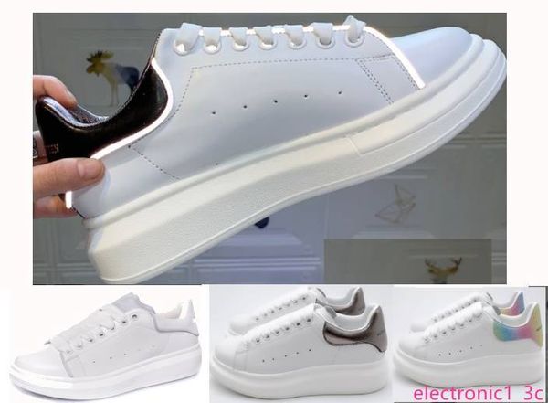 

2019 reflective 3m designer shoes fashion oversize luxury sneakers leather shoes leather shoes increase luxury men and women size 35-44, Black;green