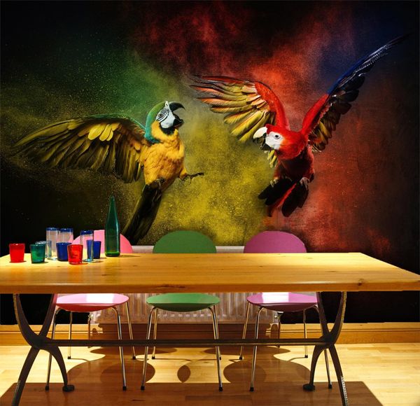 

self-adhesive] 3d parrot 504 wall paper mural wall print decal murals
