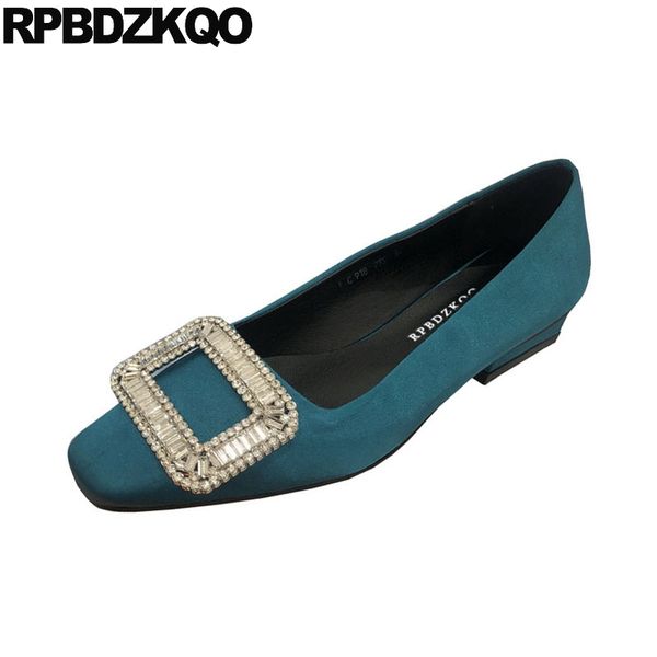 

square toe green pink beaded china women peacock rhinestone diamond handmade crystal slip on 2019 ladies beautiful flats shoes, Black