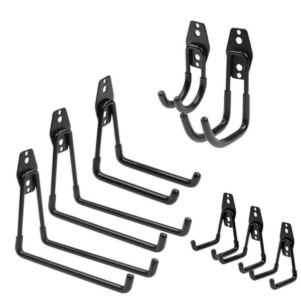 

new heavy duty metal hooks garden bathroom organizer hooks wall mount garage bike hanger hook kitchen storage tools with screws
