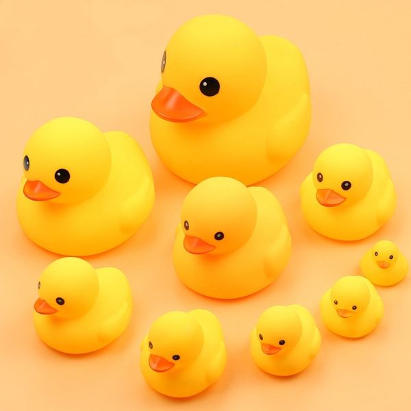 

9 pcs/set wholesale water float rubber duck animal call beach swim bathroom bath baby toy