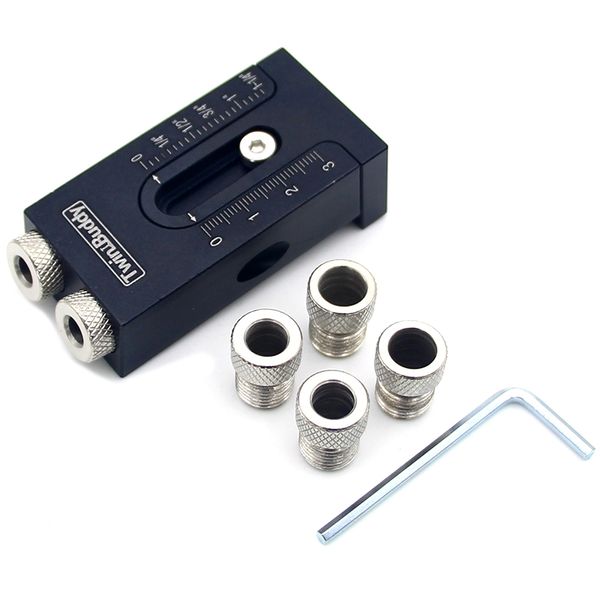 

pocket hole jig kit 6/8/9.5mm angle drill guide woodwoorking tool hole puncher locator jig drill bit carpentry tools set