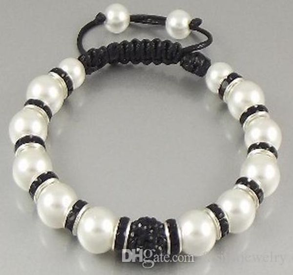 

new style10mm mixed color black spacer disco ball beads bangles crystal crystal bracelet jewelry christmas gift