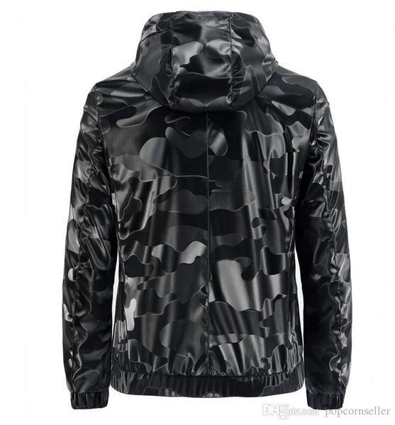 

весна мужские куртки fashoin повседневный стиль камуфляж с капюшоном с длинным рукавом тонкие куртки повседневная мужская одежда, Black;brown