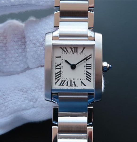 

2018 new w51008q3 кварц белый циферблат стали женские часы 25 мм х 20 мм с коробкой, Slivery;brown