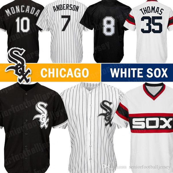 

Chicago 7 Tim Anderson Jersey White Sox 10 Yoan Moncada 8 Bo Jackson 72 Carlton Fisk 21 Todd Frazier 45 MJ Baseball Jerseys