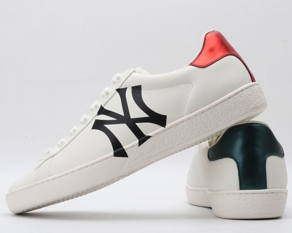 

2019 luxury men and women ace brand designer shoes embroidered bee fashion classic casual shoes, Black