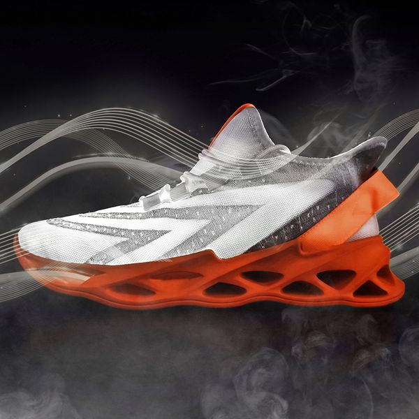 

sneakers shoes men 2020 summer hollow blade bottom mesh breathable non-slip sport trainers male fashion casual men chunky shoes, Black