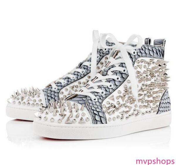 

red bottom shoes pik pik rivets sneakers shoes women,men causal walking shoes,casual outdoor footwear trainers with party wedding dress35-46